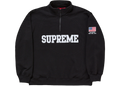 Supreme Shop Flag Half Zip Pullover Black