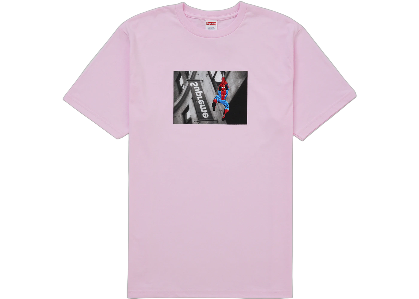 Supreme Spider-Man Tee Light Pink