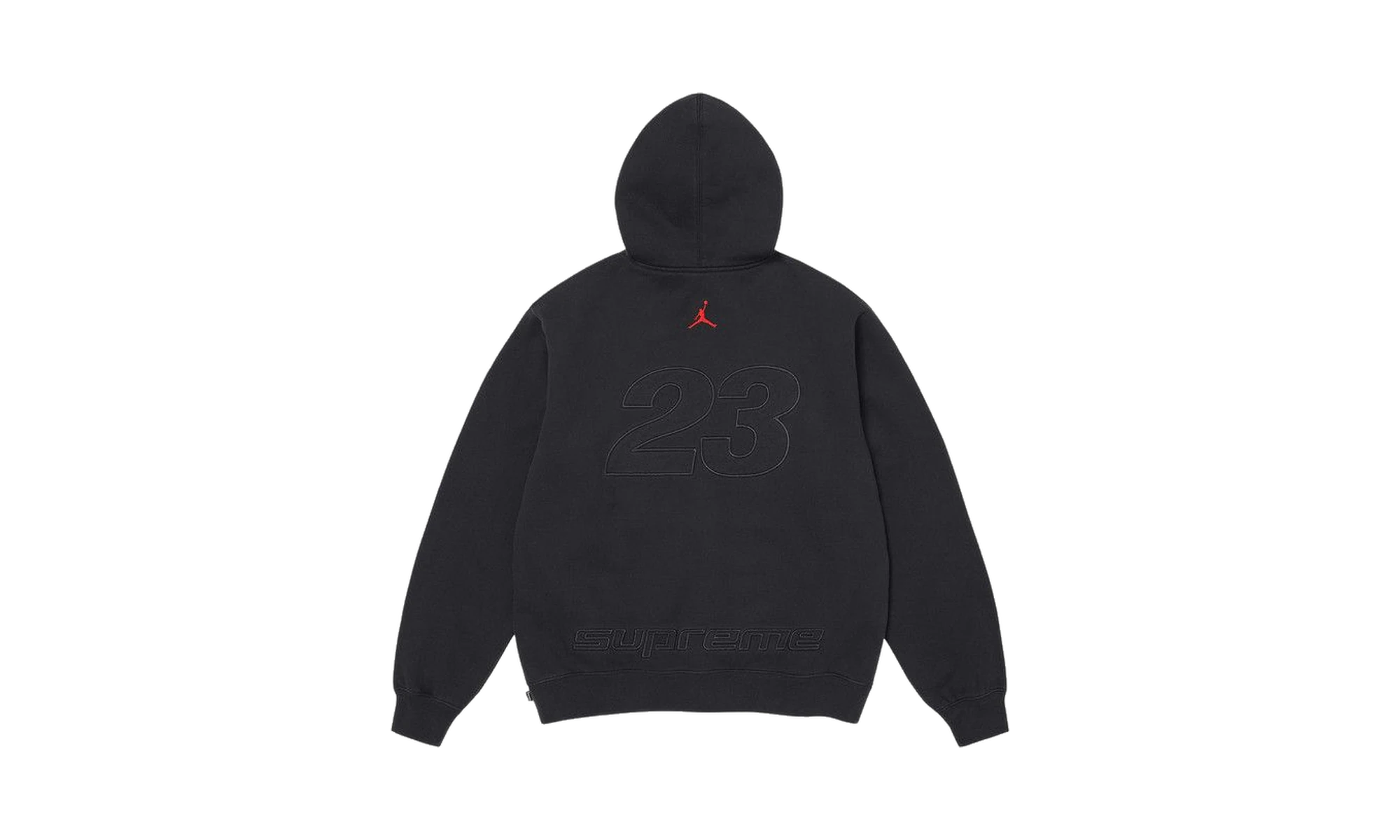 Supreme x Air Jordan Zip Up Hooded Sweatshirt Black