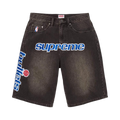 Supreme x Mitchell & Ness Washington Bullets Baggy Denim Short Washed Black