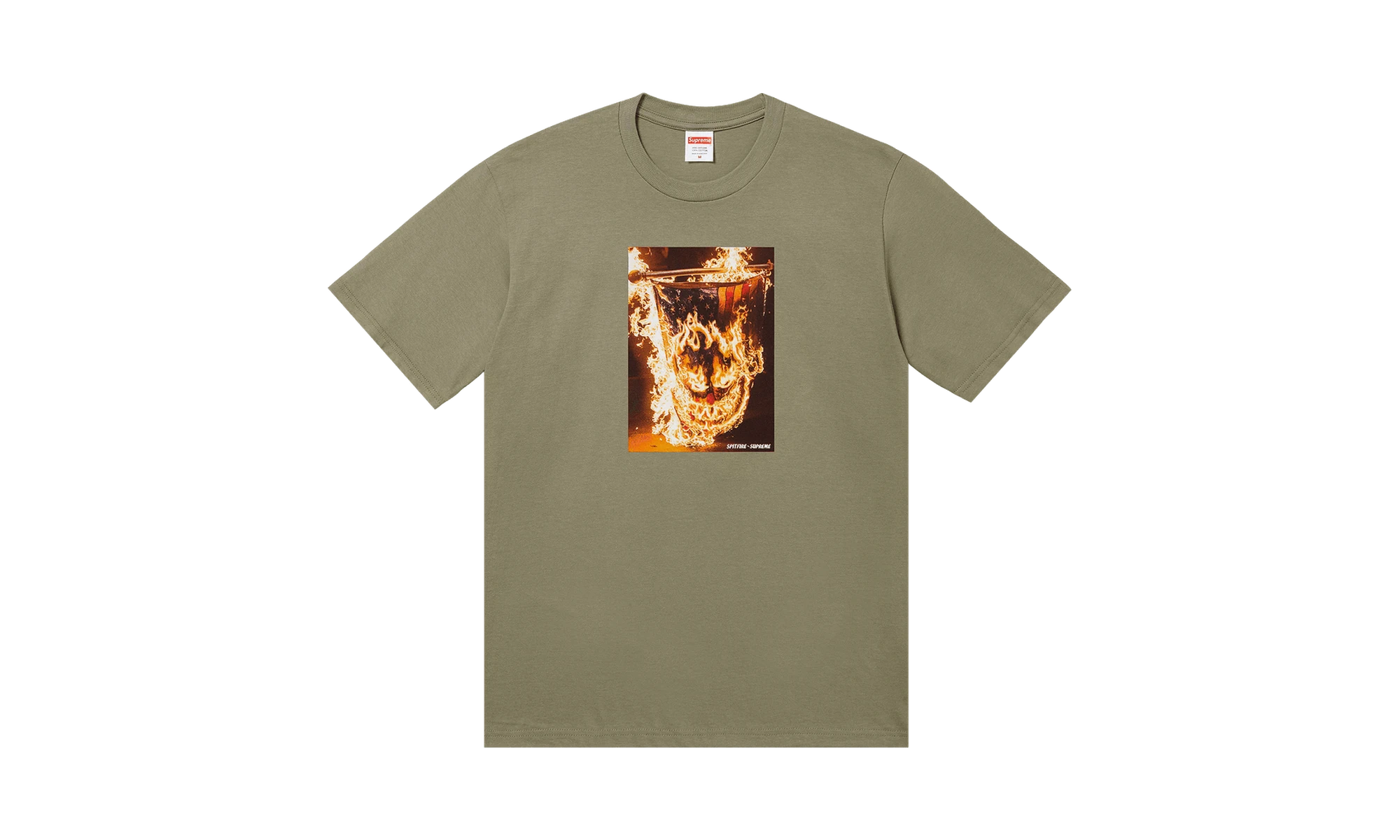 Supreme x Spitfire Flag T-Shirt Light Olive