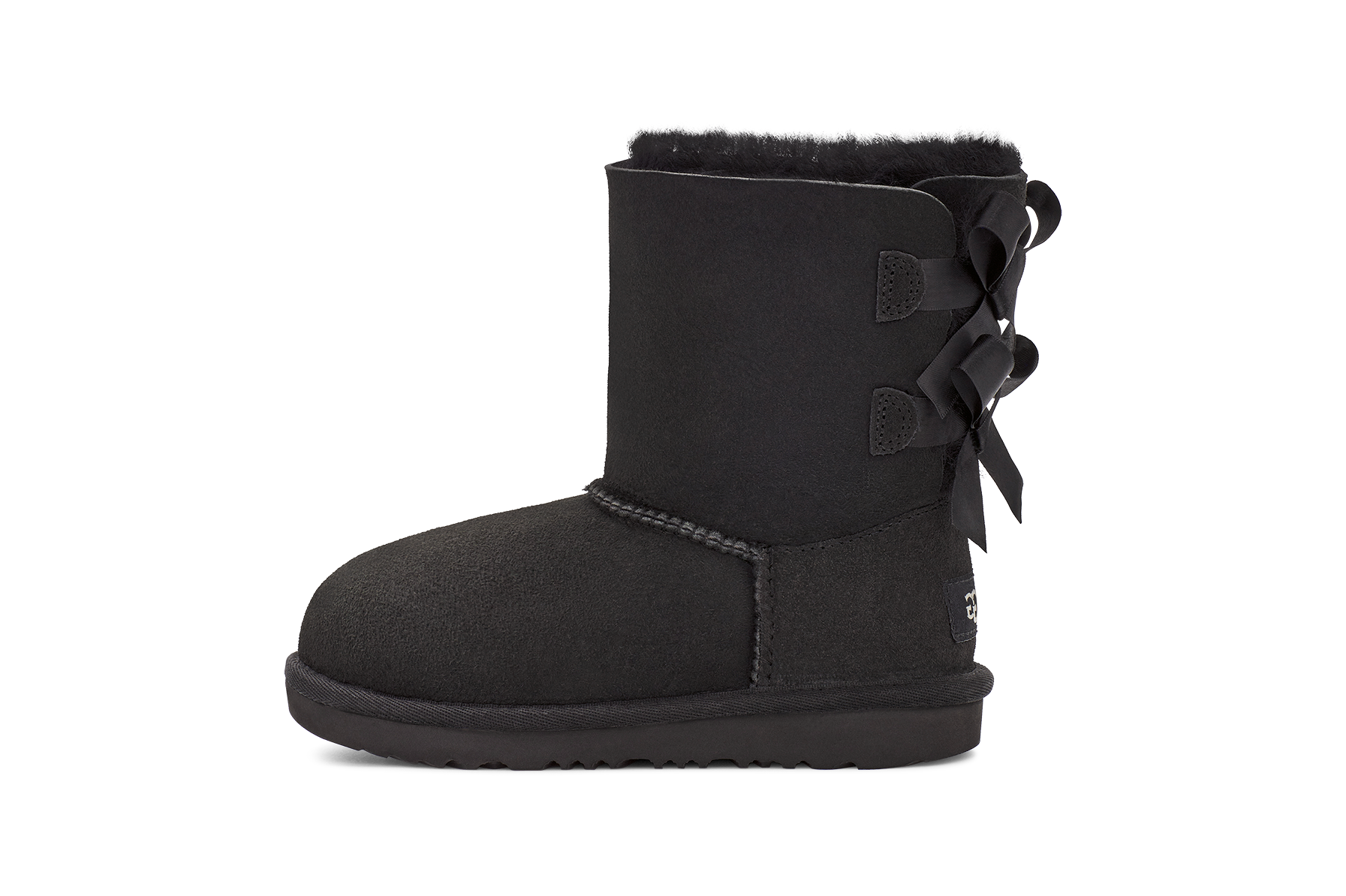 UGG Bailey Bow II Boot Black (Kids), Black (1017394K-BLK)