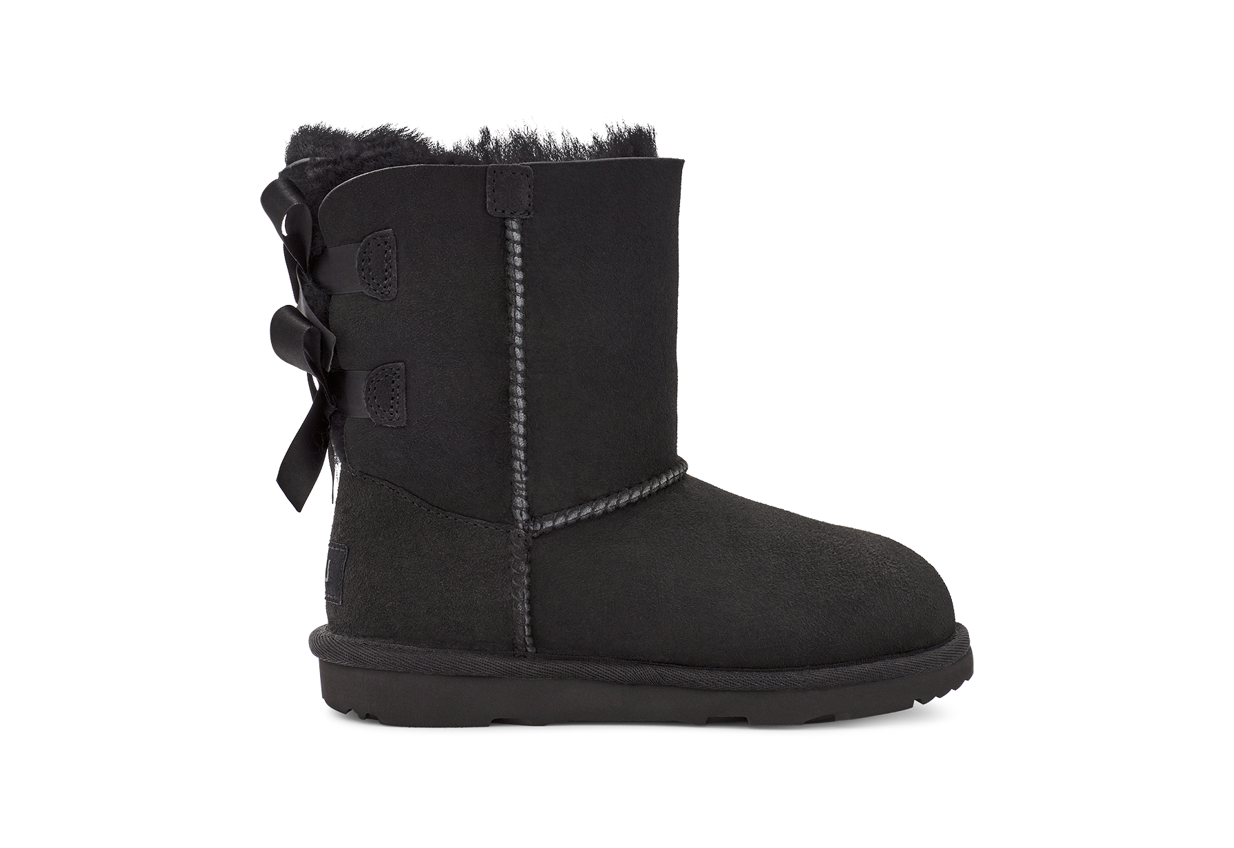 UGG Bailey Bow II Boot Black (Kids), Black (1017394K-BLK)