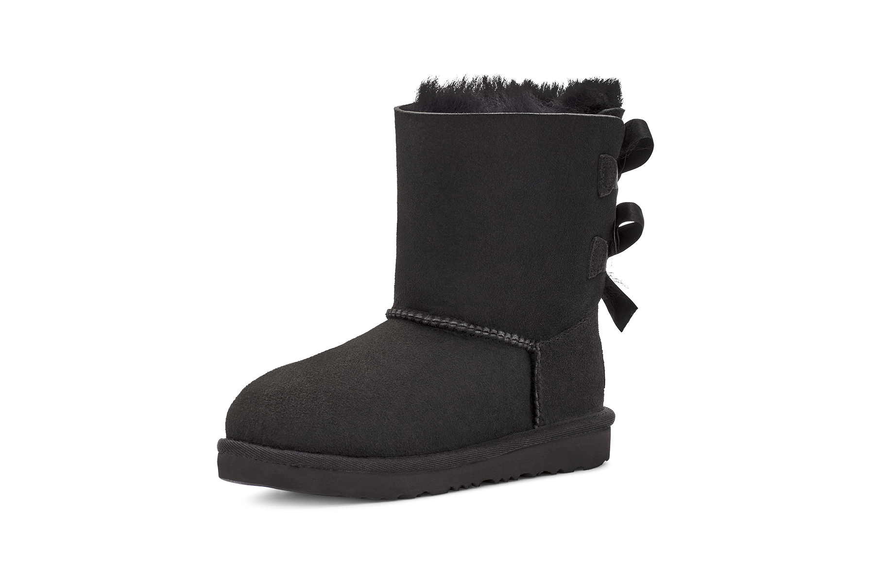 UGG Bailey Bow II Boot Black (Kids), Black (1017394K-BLK)