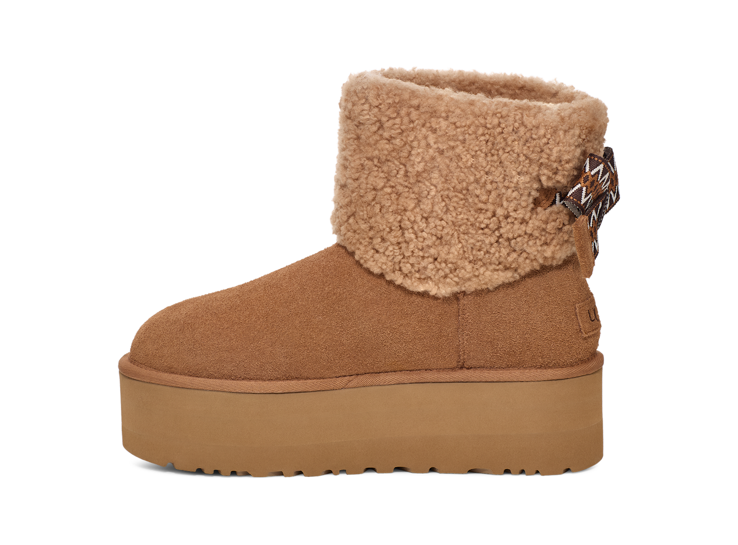UGG Classic Mini Maxi Curly Boot Chestnut, Chestnut (1158267-CHE)