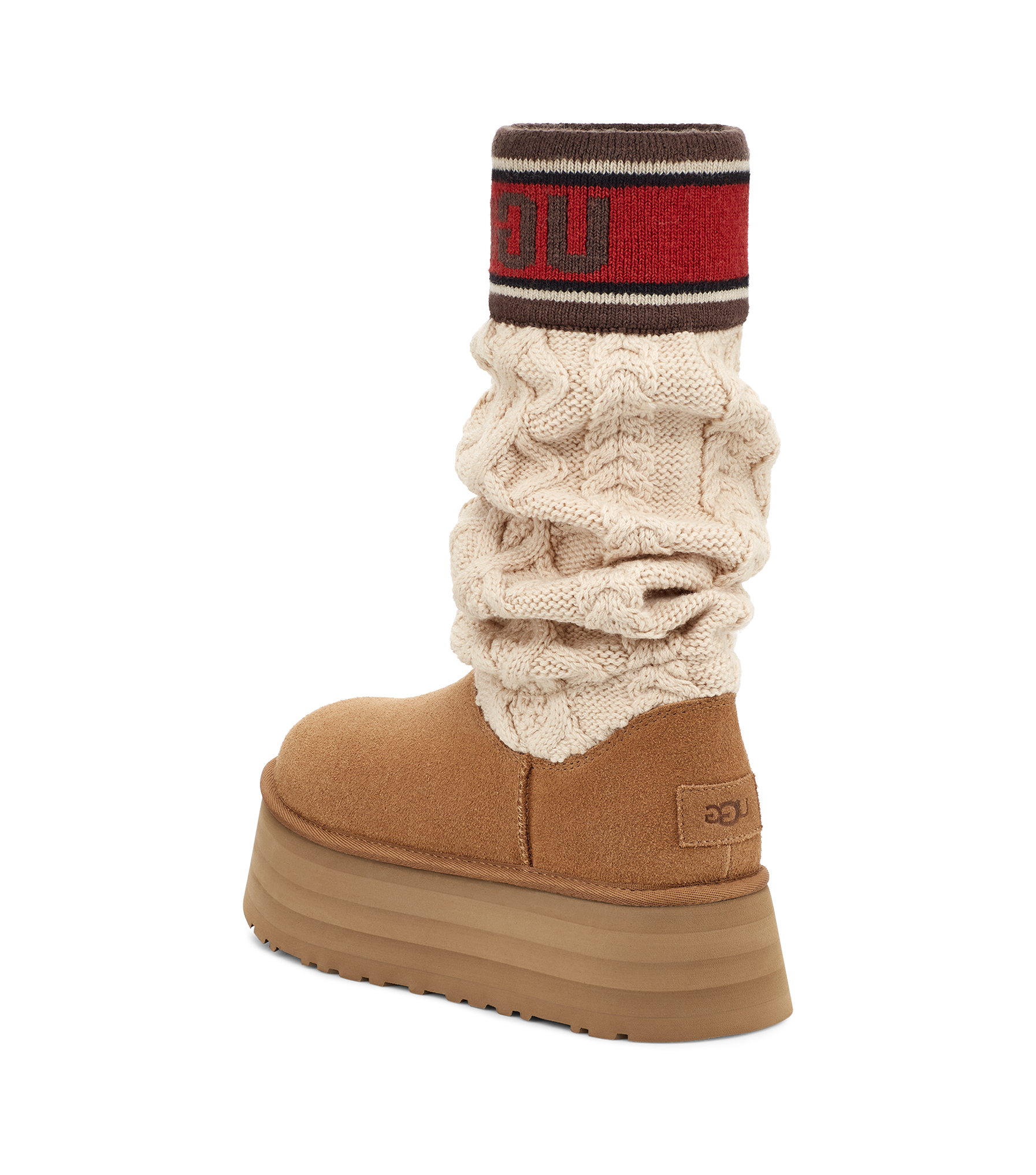 UGG Classic Sweater Letter Boot Chestnut, Chestnut (1144045-CHE)