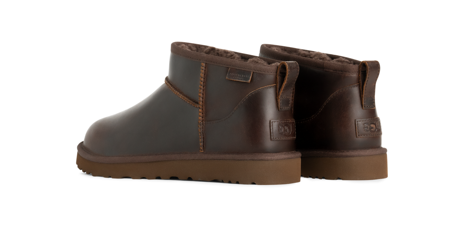 UGG Classic Ultra Mini LTHR Regen Boot Ironwood, Ironwood (1158191-IWD)