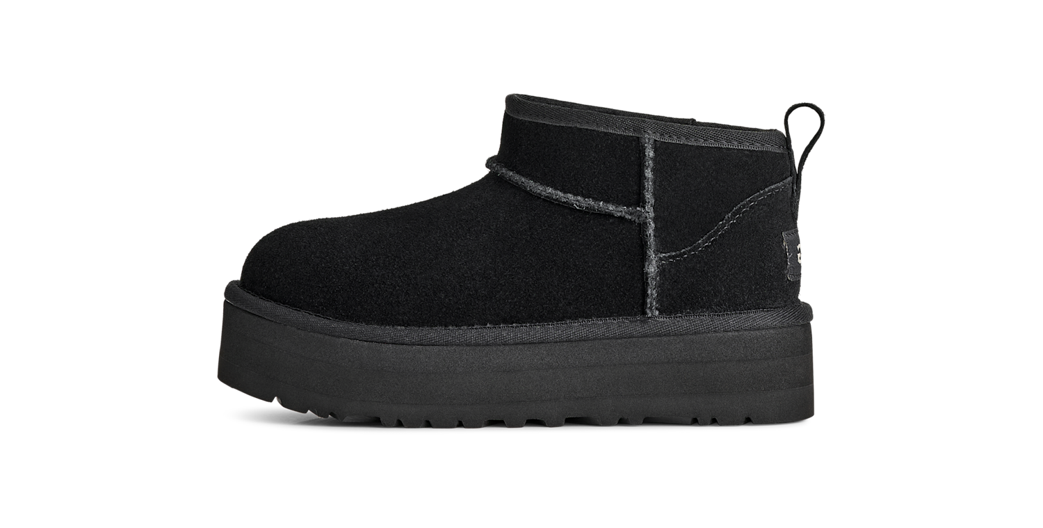 UGG Classic Ultra Mini Platform Boot Black (Kids)