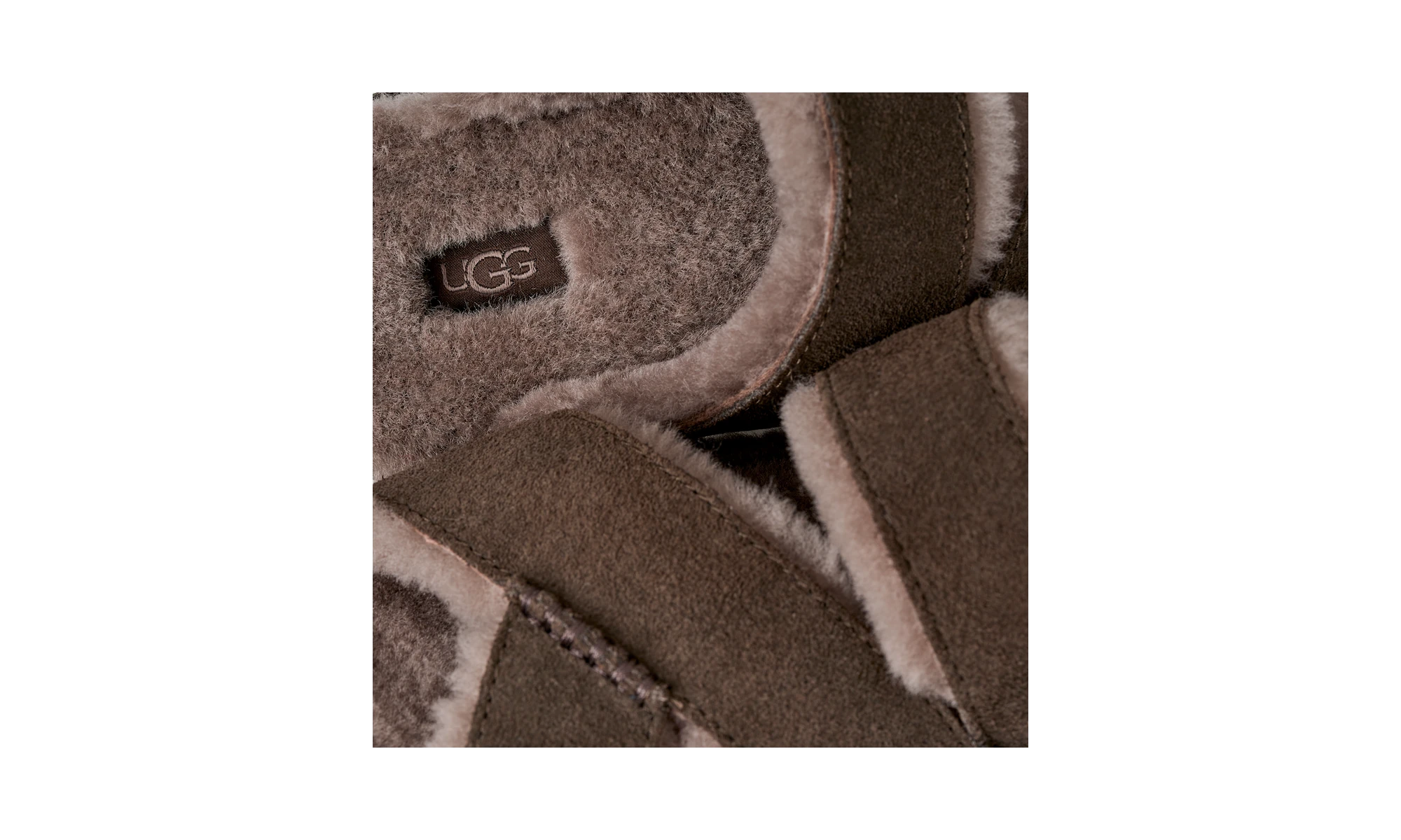 UGG Greenport Cross Strap Slide Dense Smoke