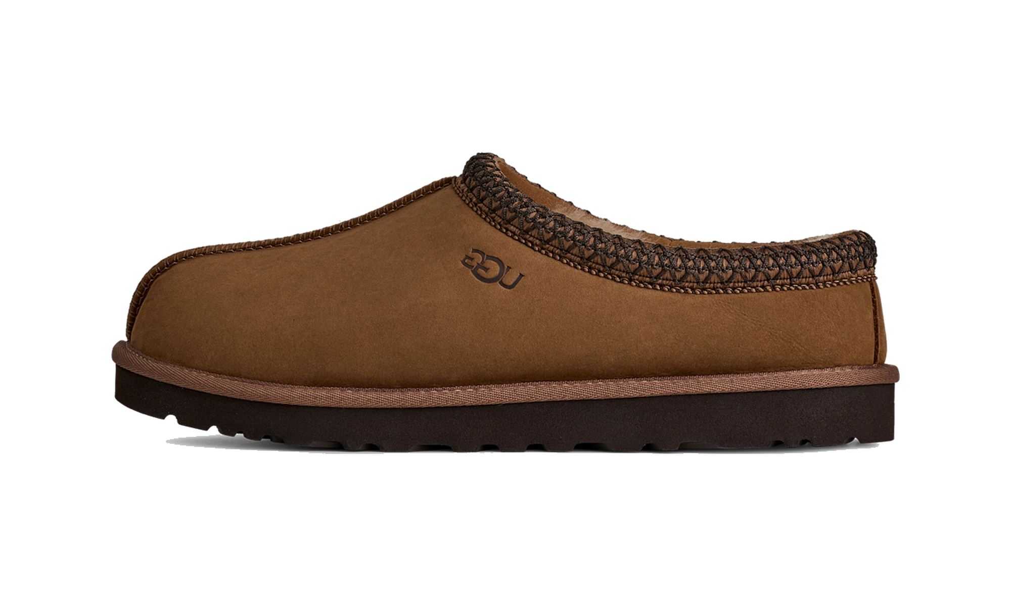 UGG Tasman II Nubuck Slipper Dark Chestnut