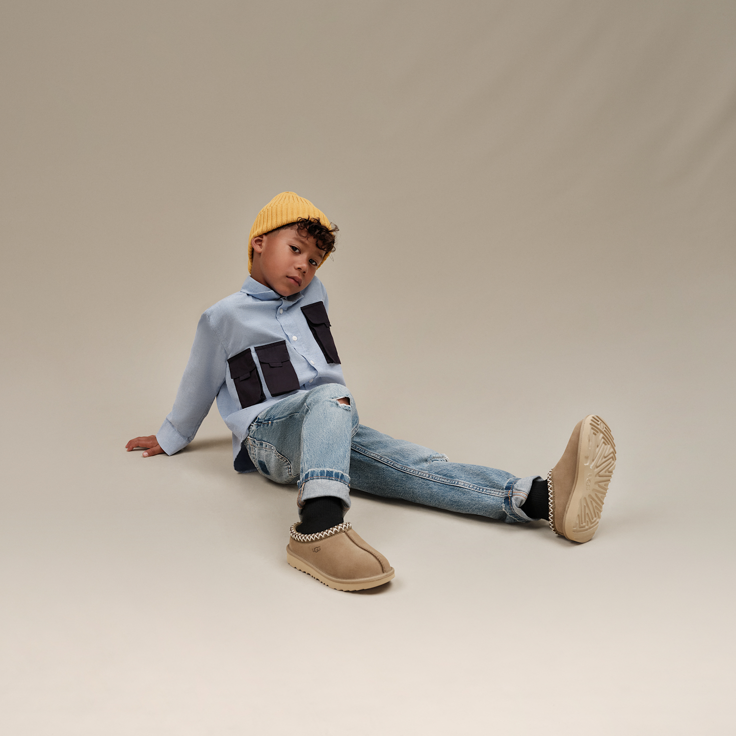 UGG Tasman II Slipper Antilope (Kids), Antilope (1019066K-ALP)