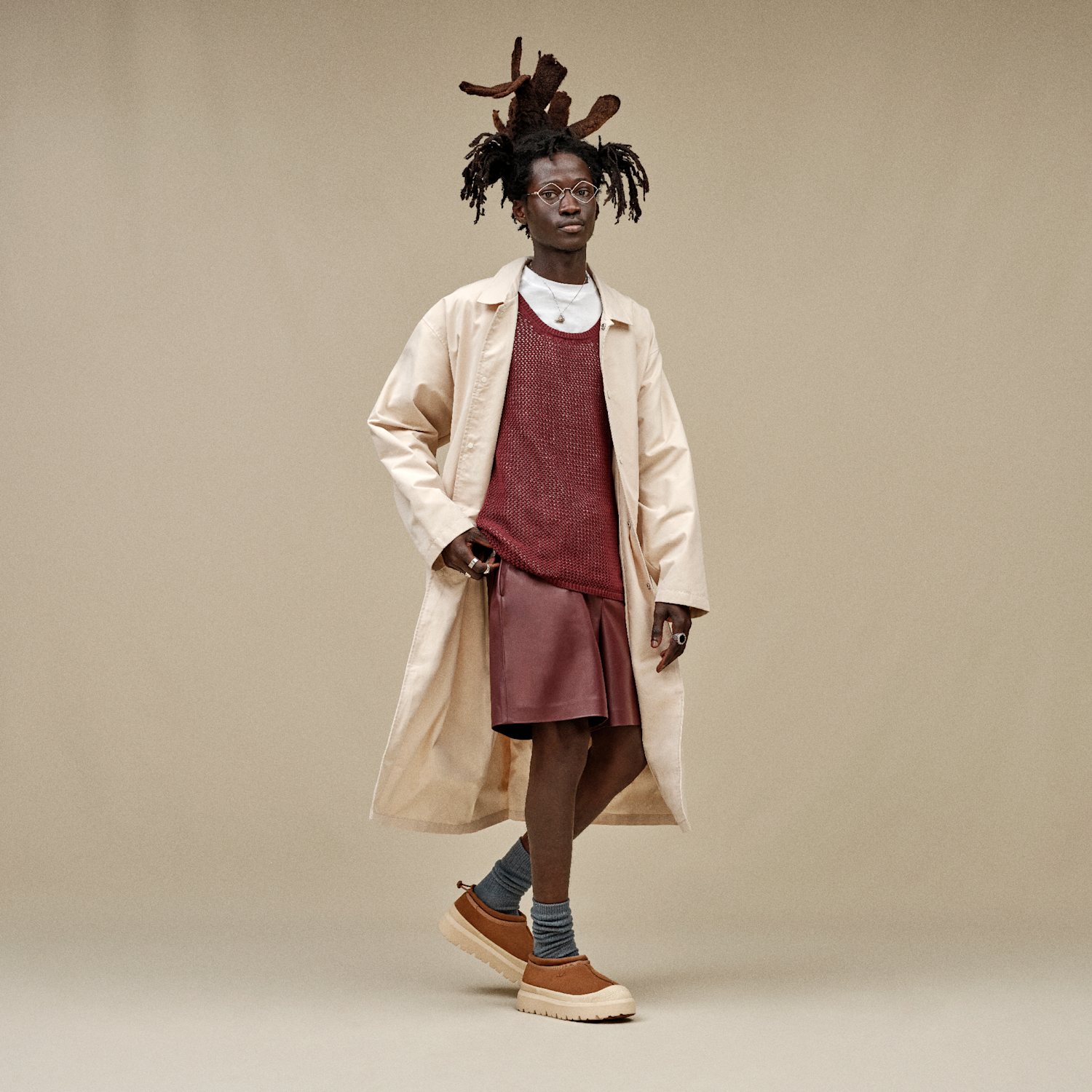 UGG Tasman Weather Hybrid Slipper Chestnut Whitecap