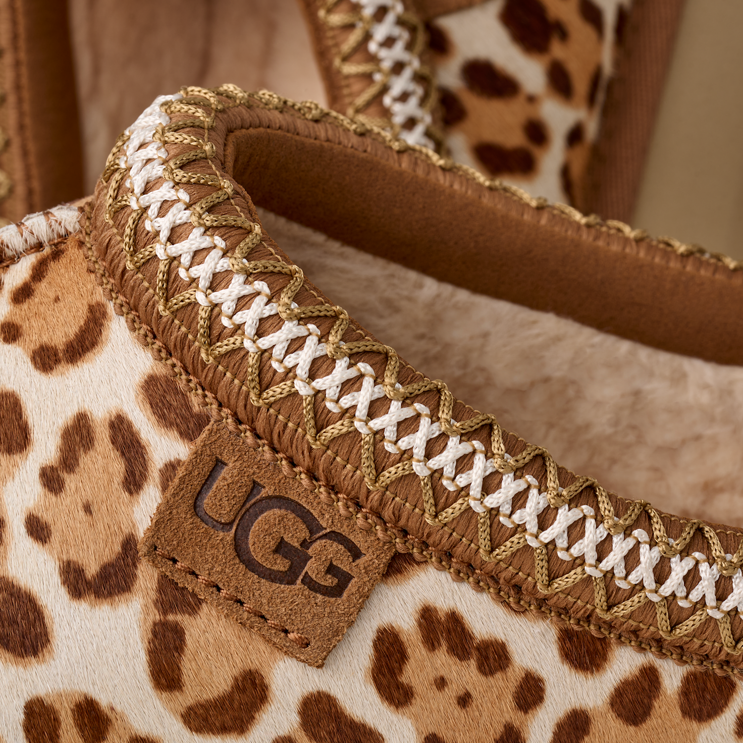 UGG Tazz Plains Slipper Felicity Leopard Jasmine