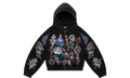 We Are Righteous Risen King Black Cropped Zip-Up Hoodie