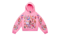 We Are Righteous Risen King Pink Cropped Zip-Up Hoodie