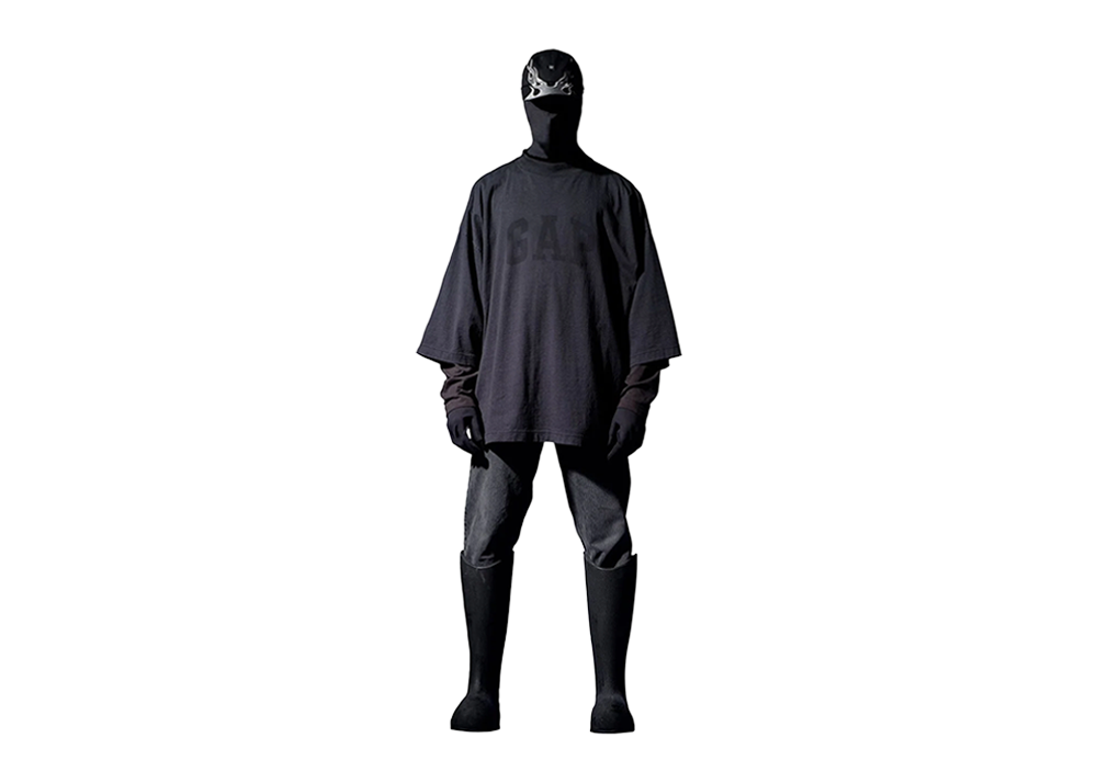 Yeezy Gap Engineered by Balenciaga Dove 3/4 Sleeve Tee Black, Black (471286-02/469669-01)