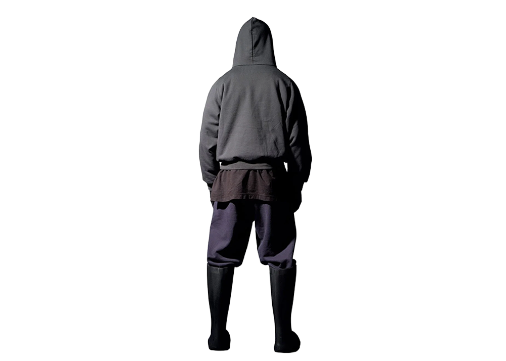 Yeezy Gap Logo Shrunken Hoodie Black, Black (4708240620000)