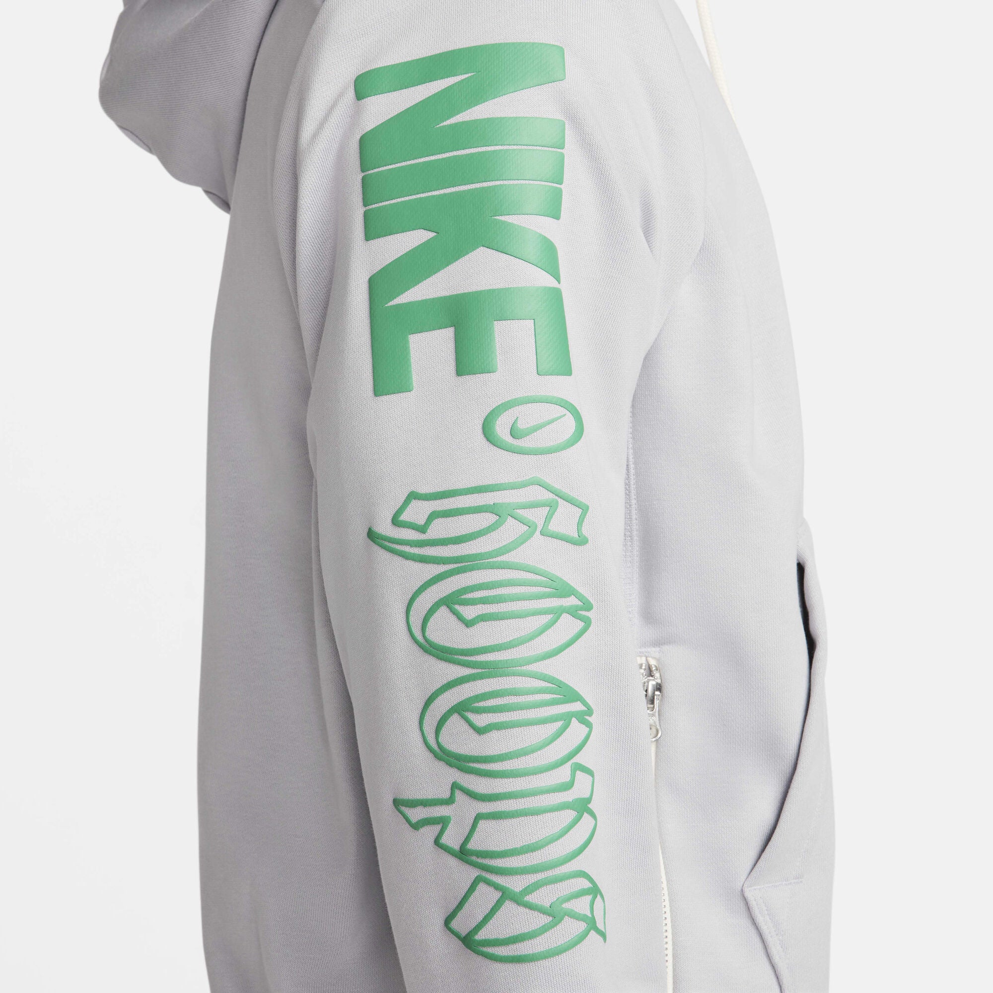 Nike Standard Issue Dri-FIT Pullover Hoodie Wolf Grey/Stadium Green