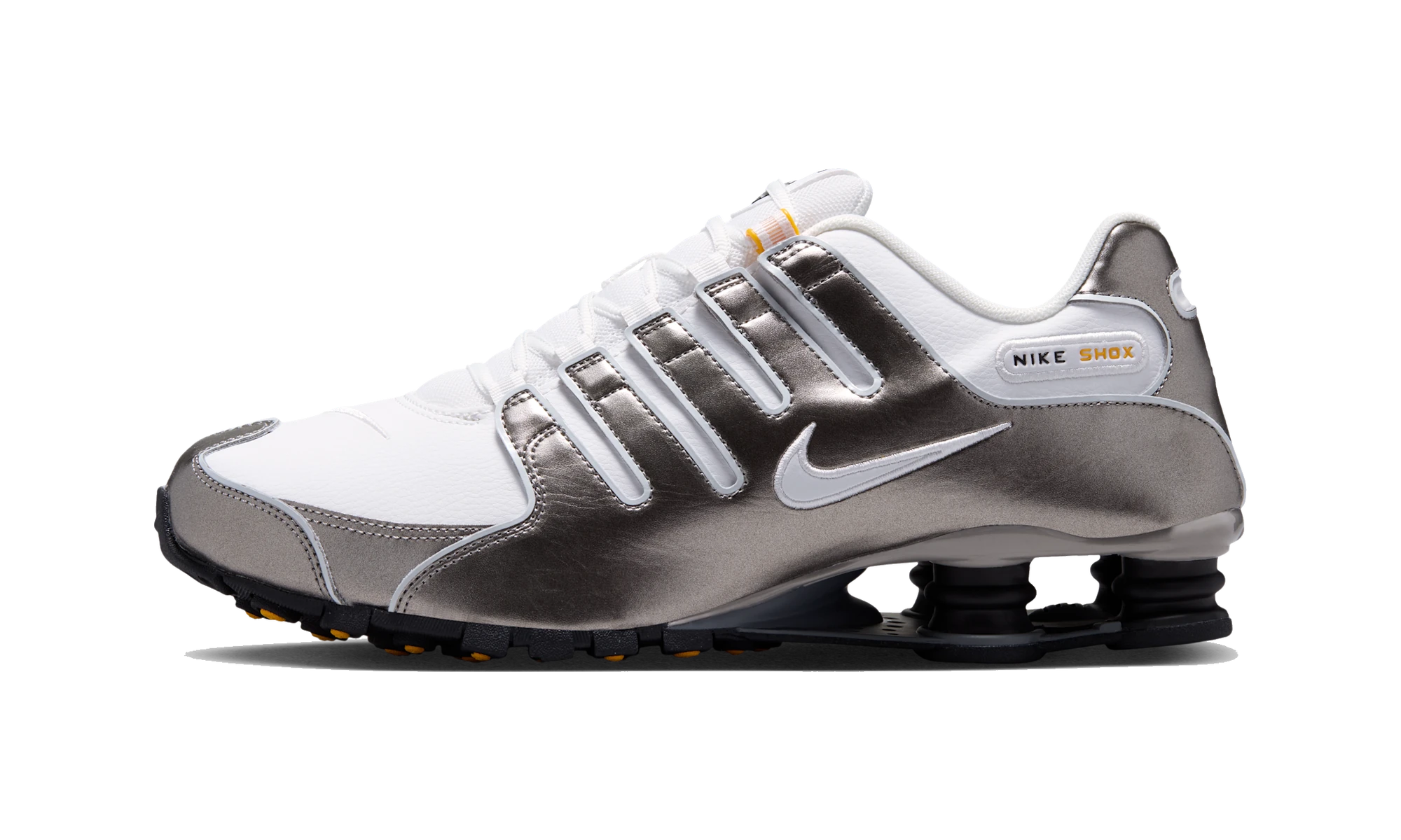 Nike Shox NZ Summit White/Metallic Pewter/University Gold/Summit White