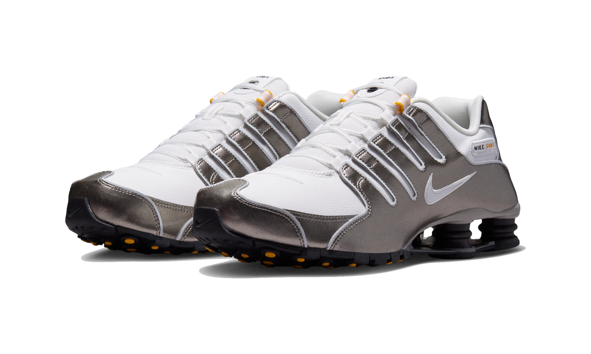 Nike Shox NZ Summit White/Metallic Pewter/University Gold/Summit White