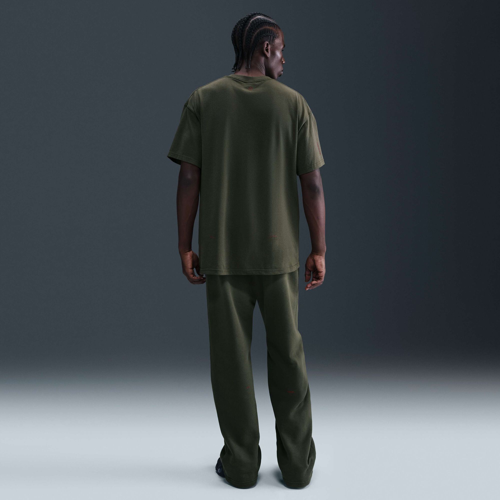 NOCTA NOCTA Fleece CS Open-Hem Tracksuit Bottoms Cargo Khaki/Cargo Khaki/Team Red - Sneak