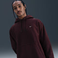 Nike Solo Swoosh Pullover Hoodie Burgundy Crush/Burgundy Crush/White