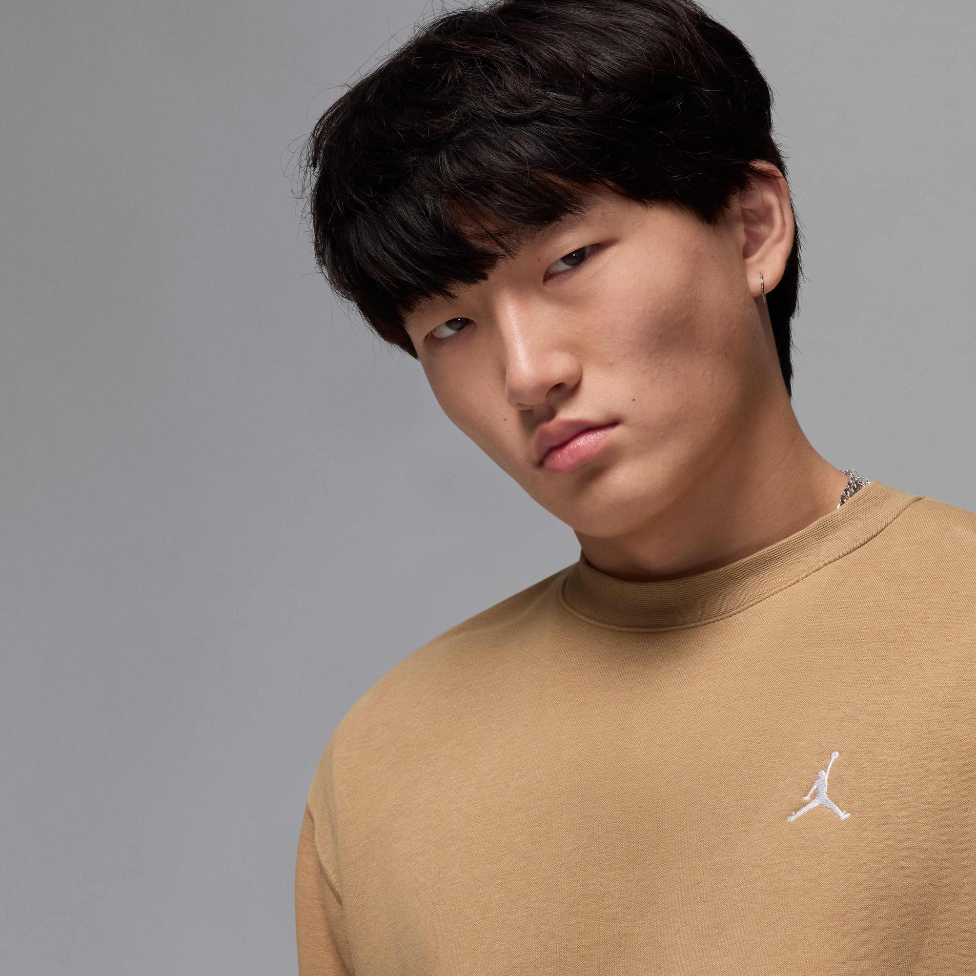 Air Jordan Brooklyn Fleece Crew-Neck Sweatshirt Desert Camo/White - Sneak
