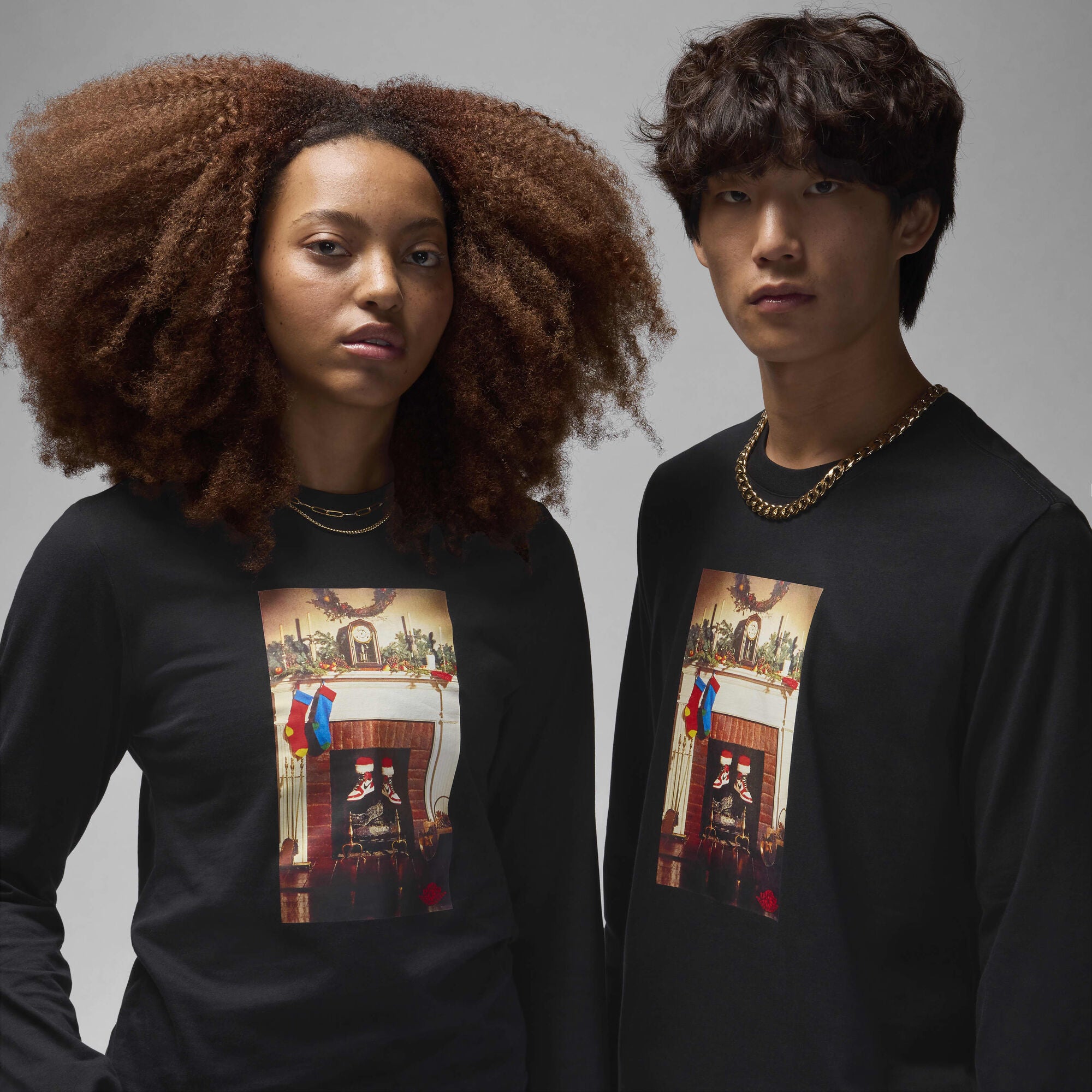 Air Jordan Jumpman Chimney Long-Sleeve T-Shirt Black/White