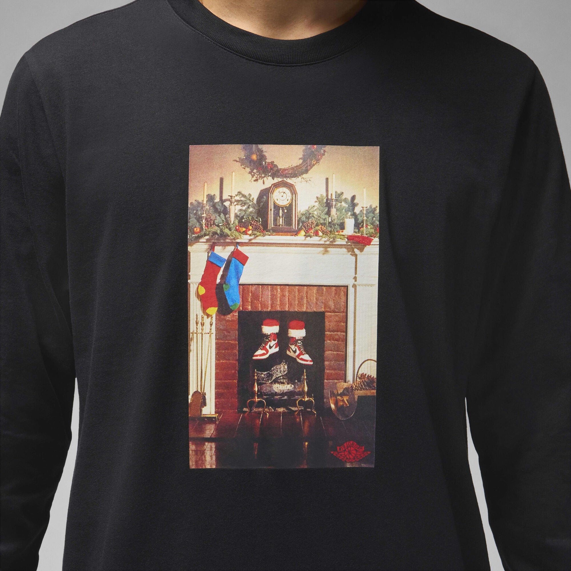 Air Jordan Jumpman Chimney Long-Sleeve T-Shirt Black/White
