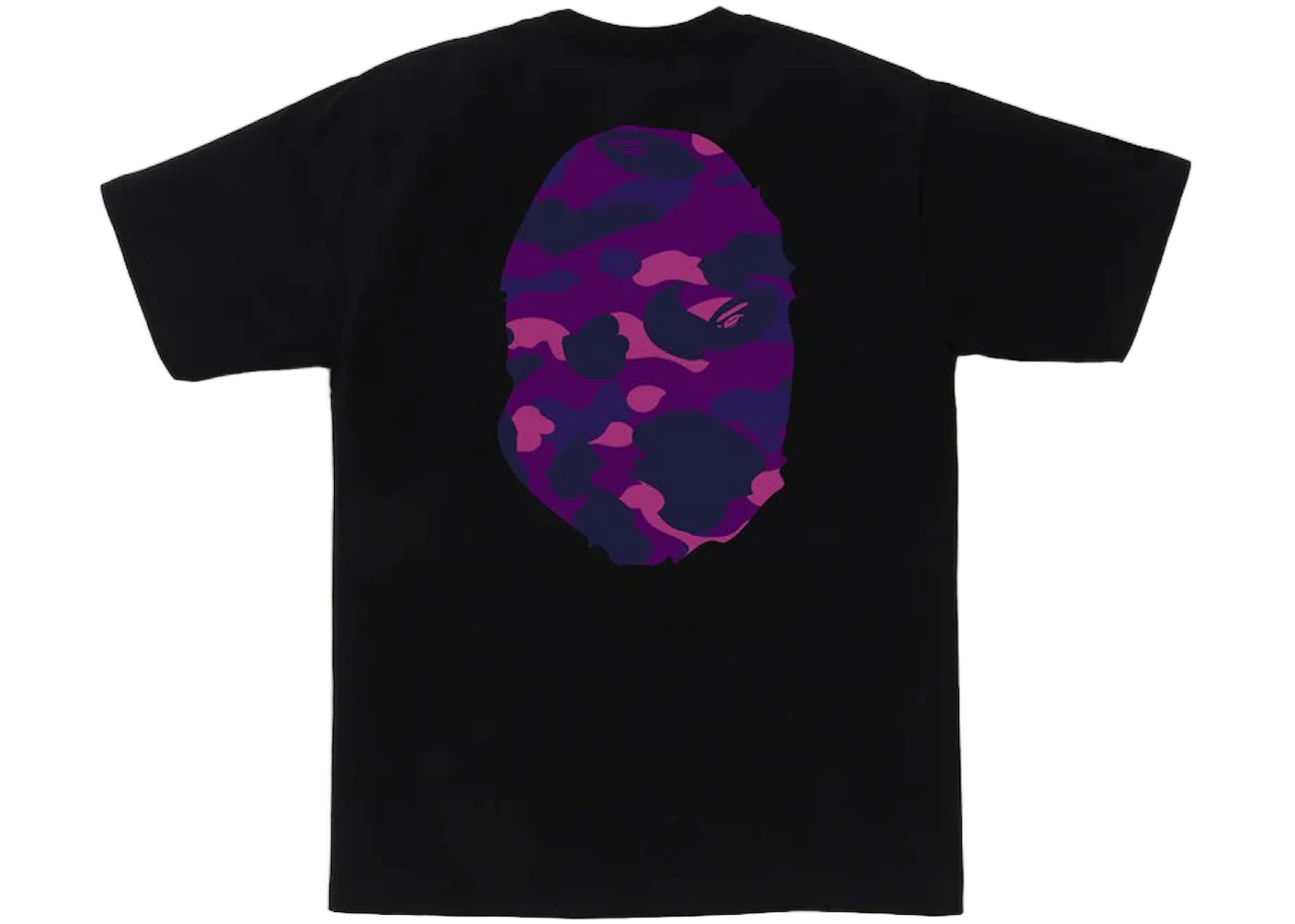 BAPE Color Camo Big Ape Head T-Shirt Black Purple