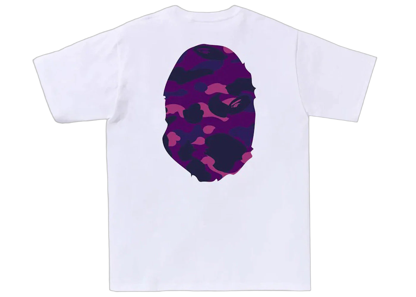 BAPE Color Camo Big Ape Head T-Shirt White Purple