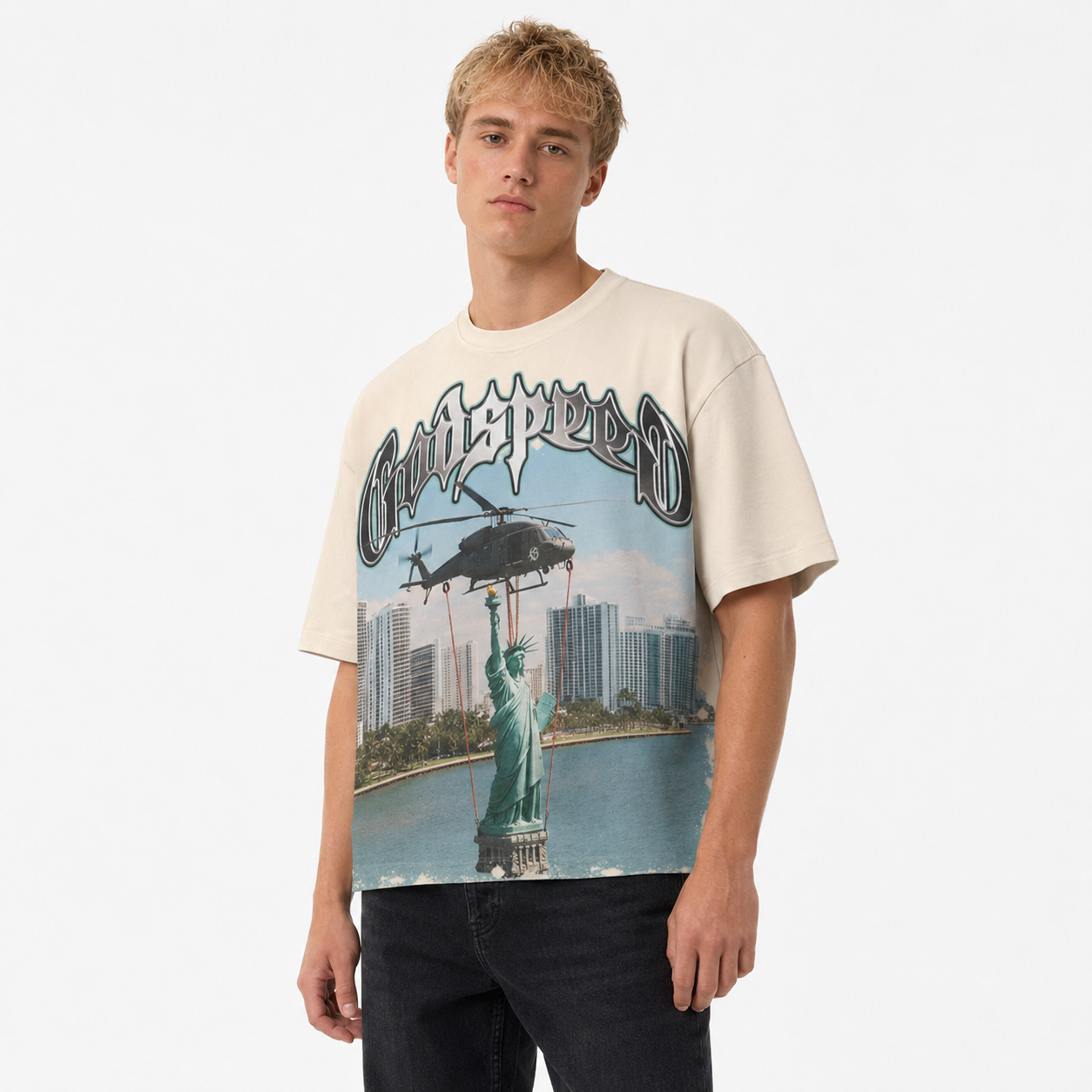Godspeed JFK To MIA T-Shirt White