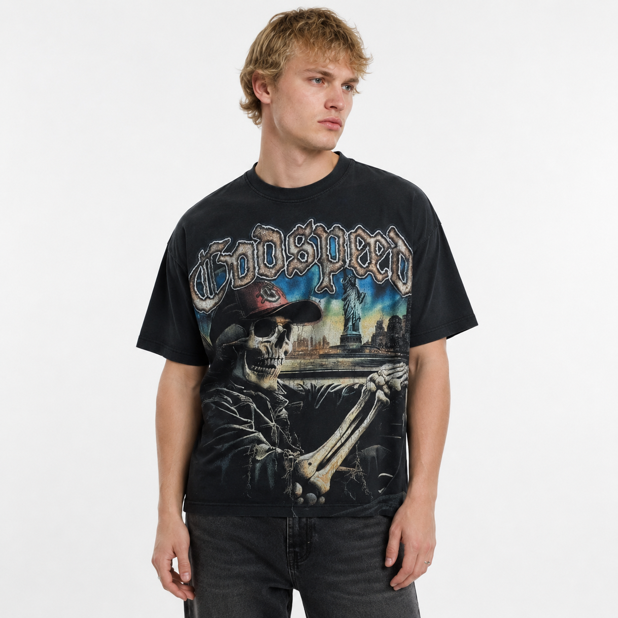 Godspeed Sightseeing T-shirt Black Wash