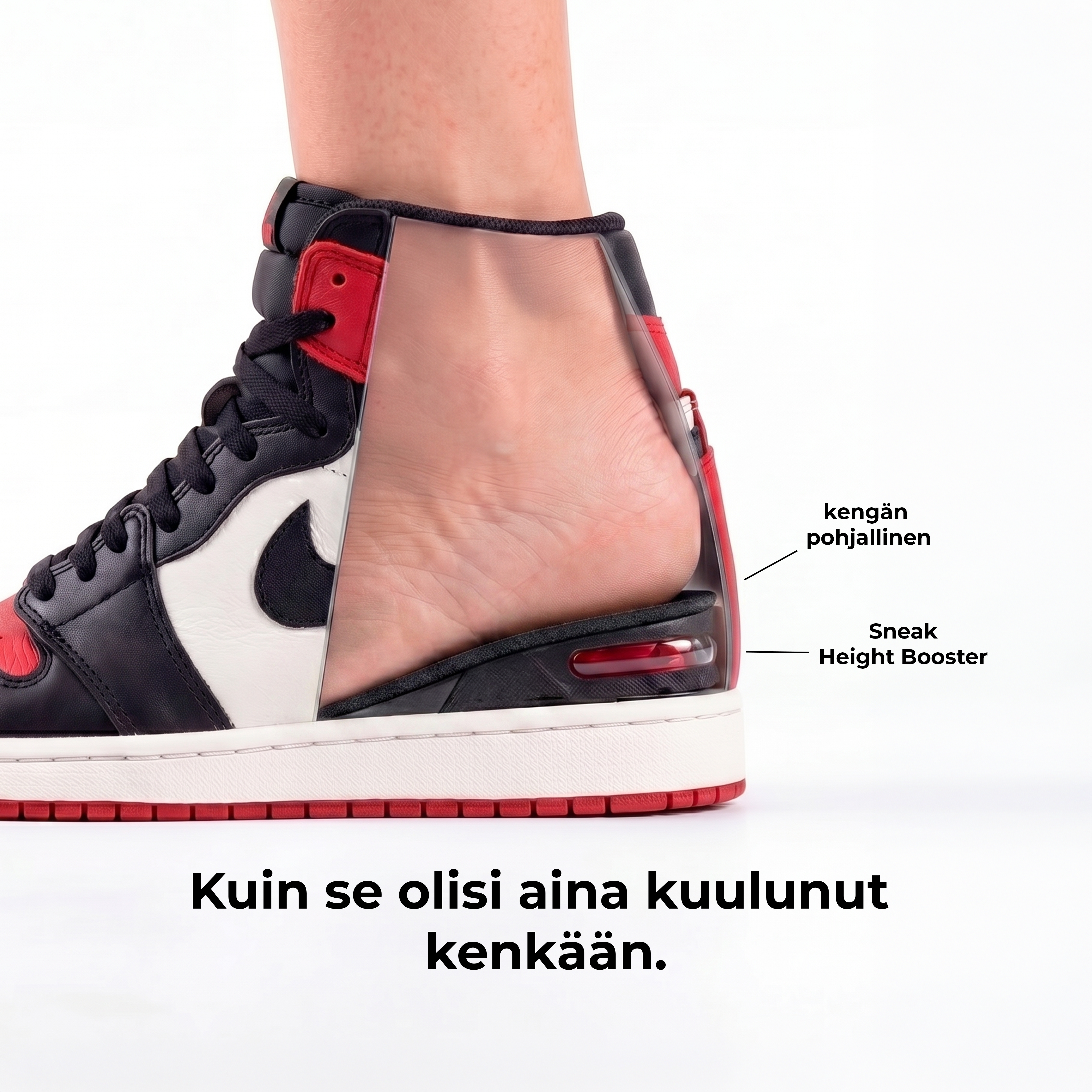 Sneak Heigh Booster insoles inside Jordan 1 sneakers