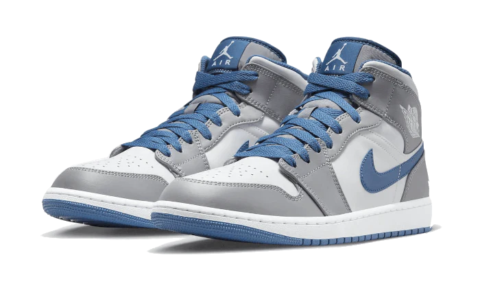 Air Jordan 1 Mid True Blue Cement