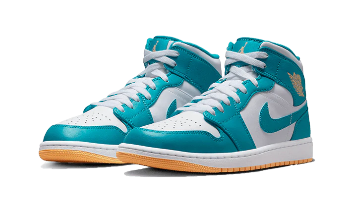 Air Jordan 1 Mid Aquatone, Aquatone/Celestial Gold/White (DQ8426-400 / DQ8423-400)