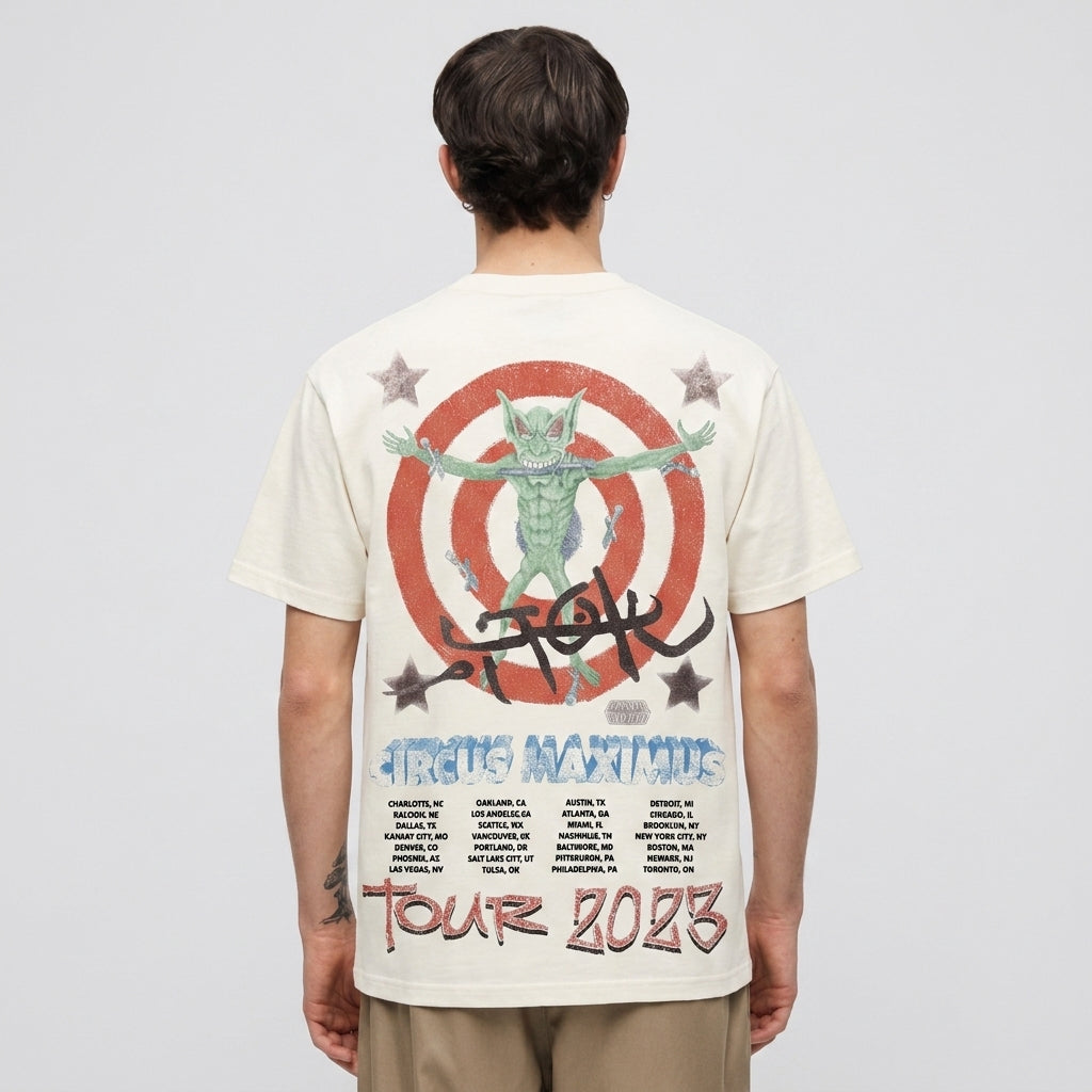 Travis Scott Utopia Circus Maximus 2023 Tour III T-Shirt White