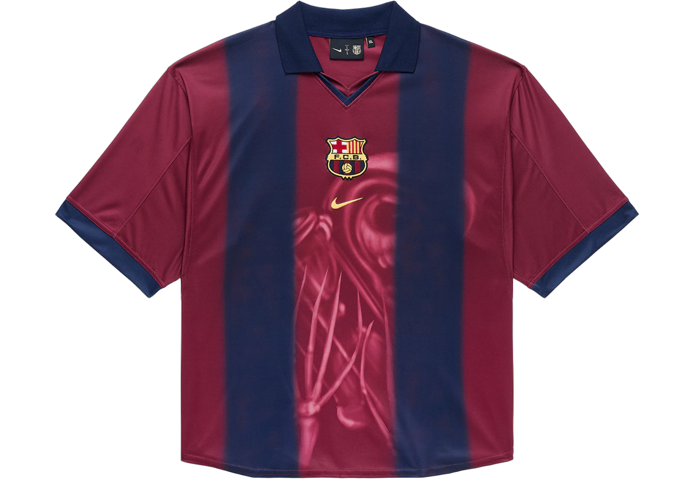Travis Scott x Nike x FC Barcelona Retro 2000/01 Home Skeleton Jersey Multicolor