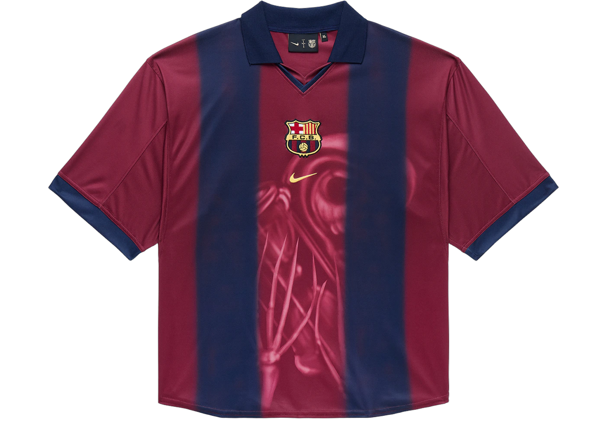 Travis Scott x Nike x FC Barcelona Retro 2000/01 Home Skeleton Jersey Multicolor
