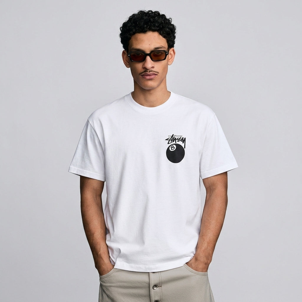 Stussy 8 Ball T-Shirt White