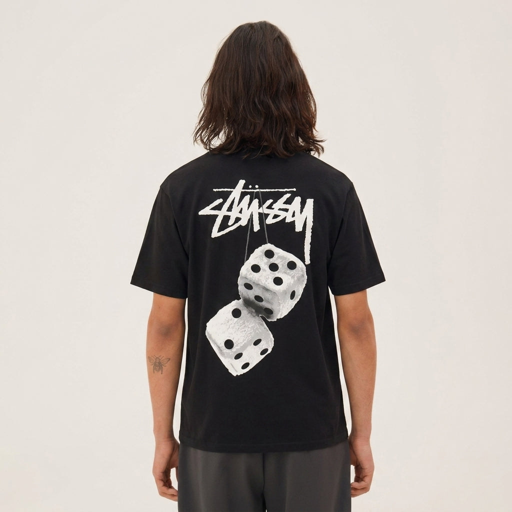 Stussy Fuzzy Dice T-Shirt Black