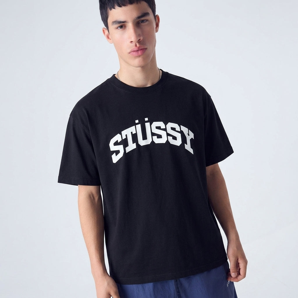 Stussy Block Sport Pigment Dyed T-Shirt Black