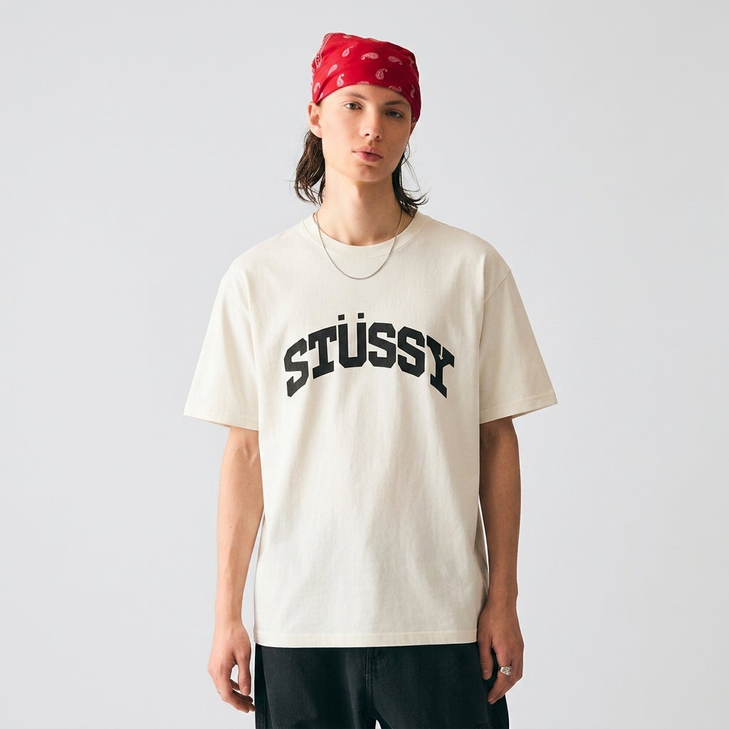 Stussy Block Sport Pigment Dyed T-Shirt Natural