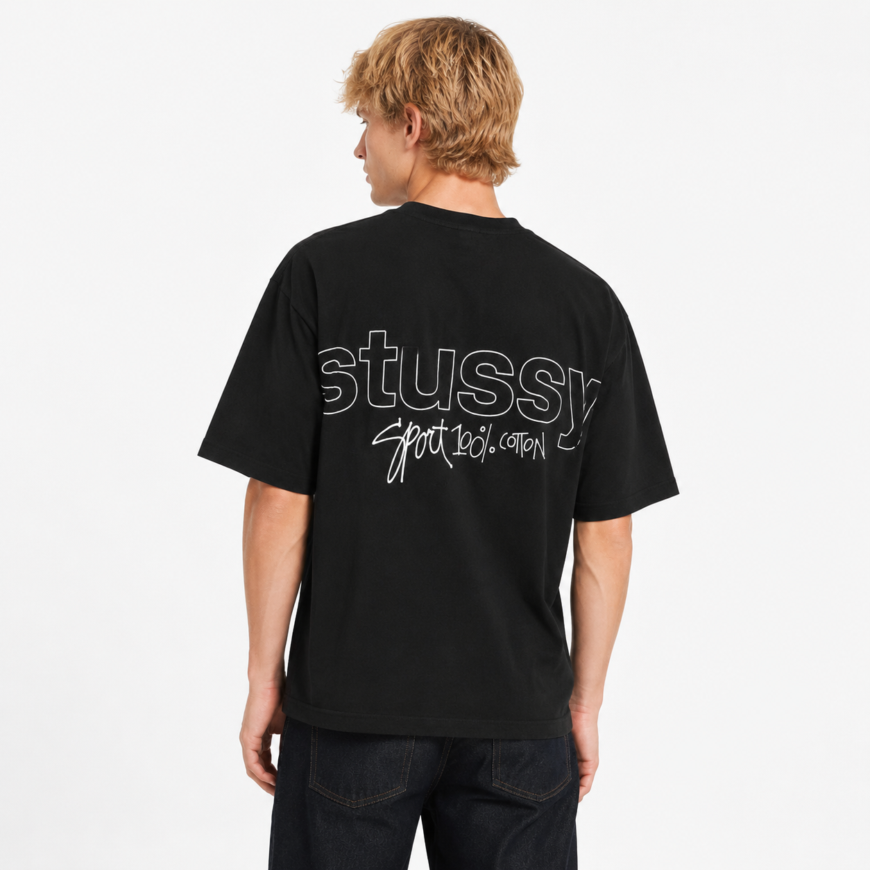 Stussy Sport 100% Pigment Dyed T-Shirt Black
