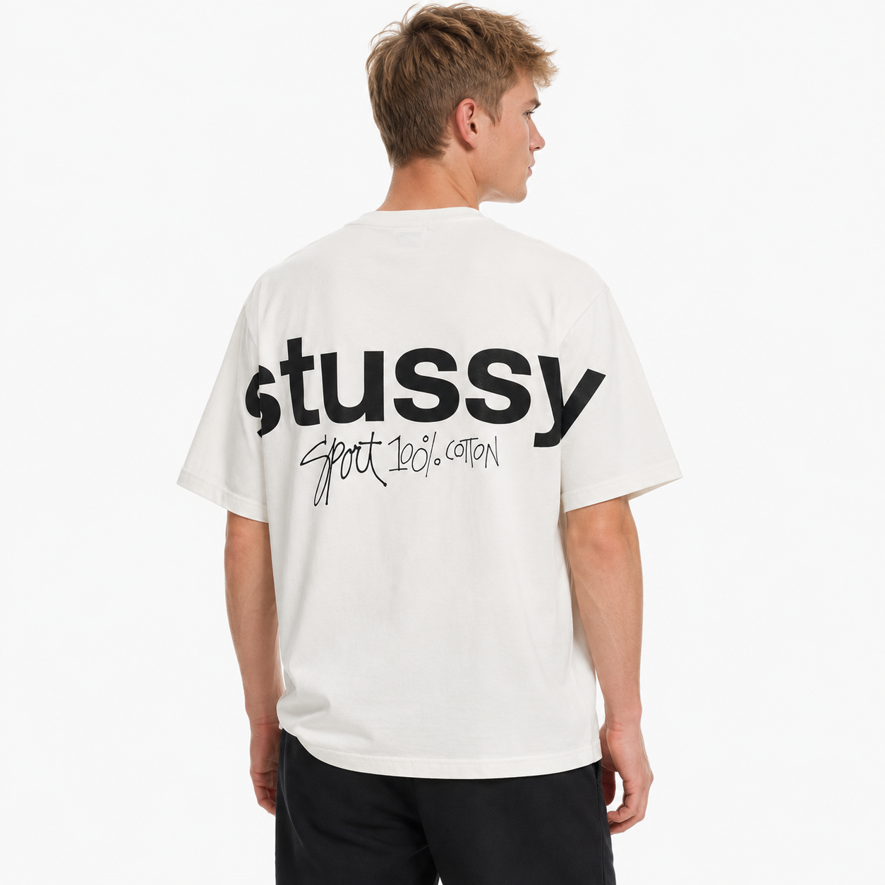 Stussy Sport 100% Pigment Dyed T-Shirt Natural