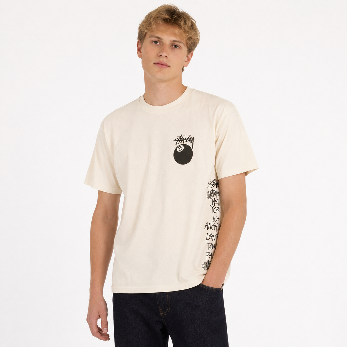 Stussy Test Strike Pigment Dyed T-Shirt Natural