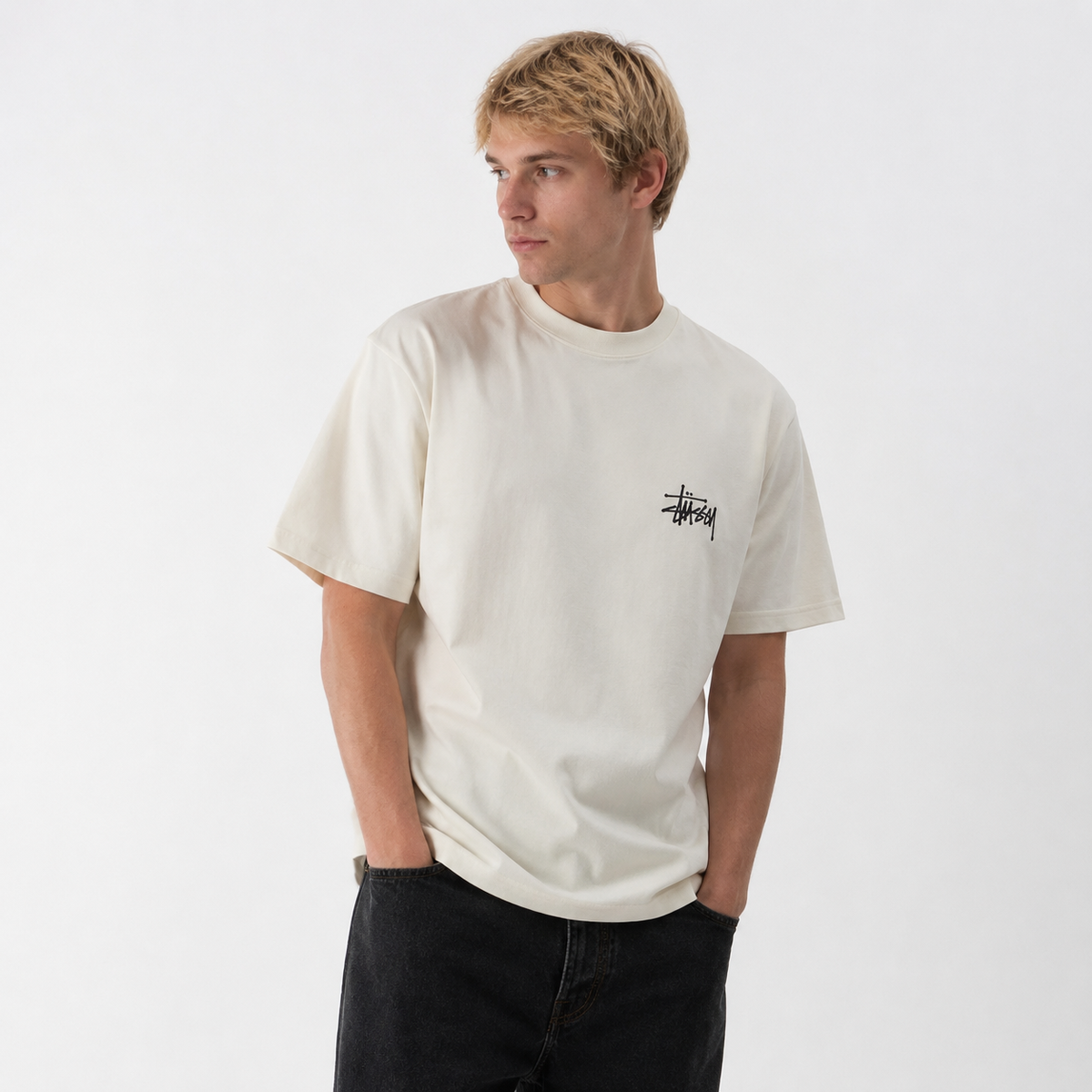 Stussy Basic Pigment Dyed T-Shirt Natural