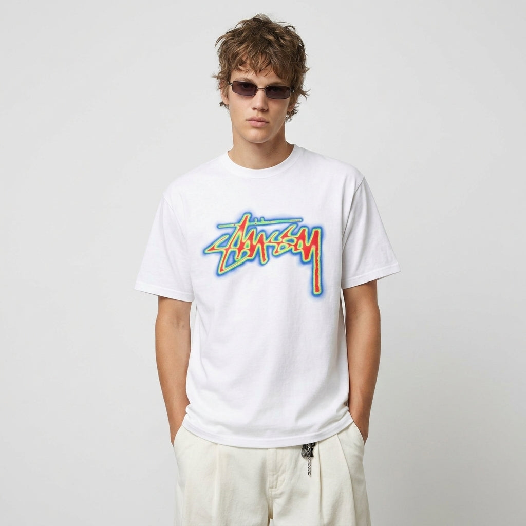 Stussy Thermal Stock T-Shirt White
