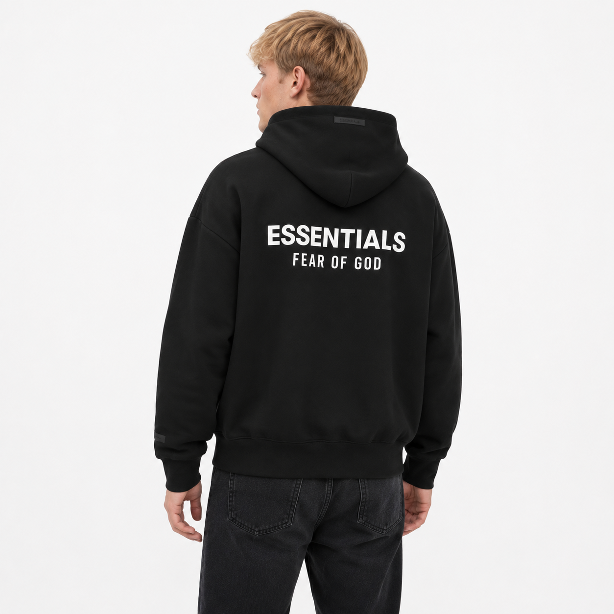 Fear of God Essentials Zip Up Hoodie Black