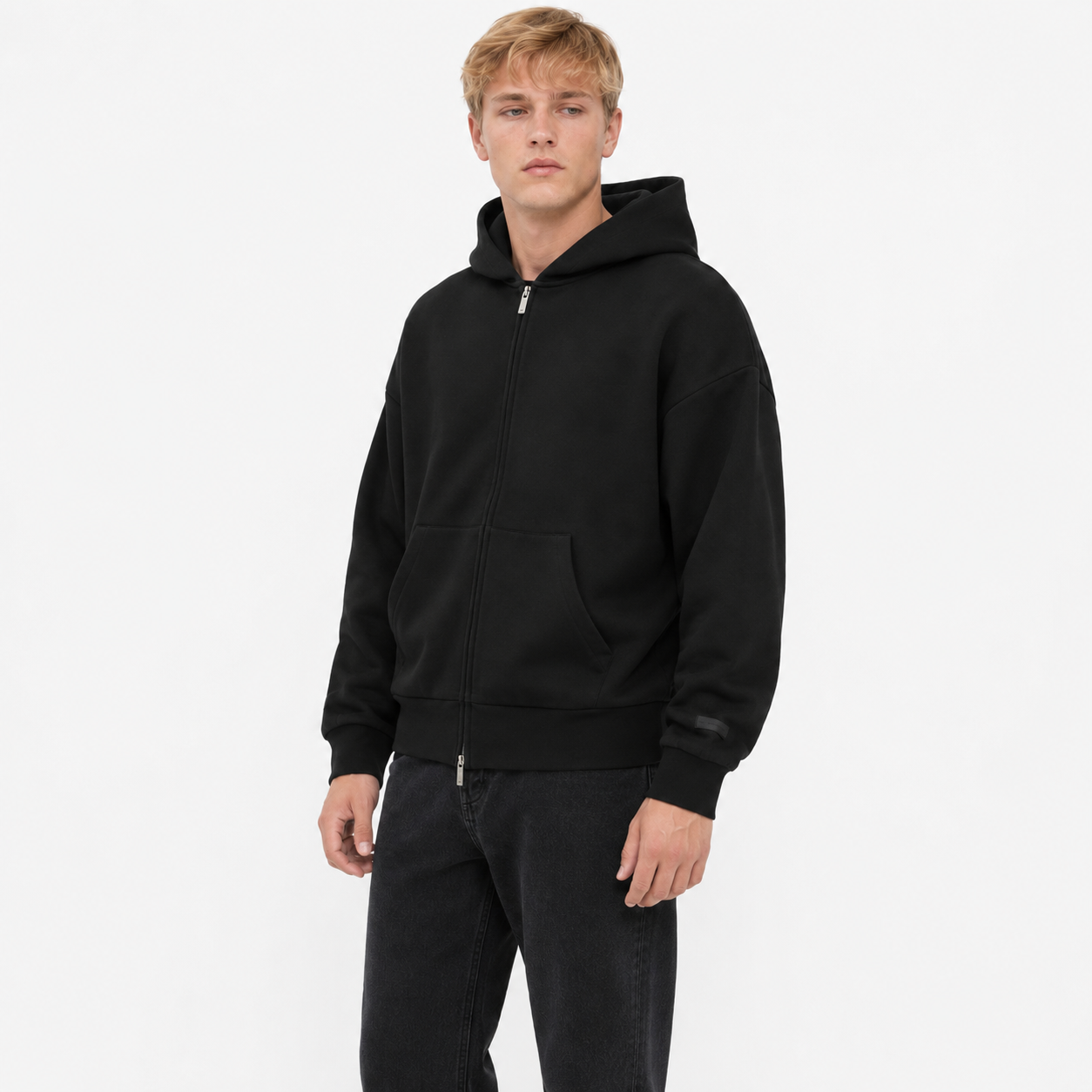 Fear of God Essentials Zip Up Hoodie Black
